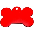 Engraved Large Red Bone Dog Tag - Cat Tag
